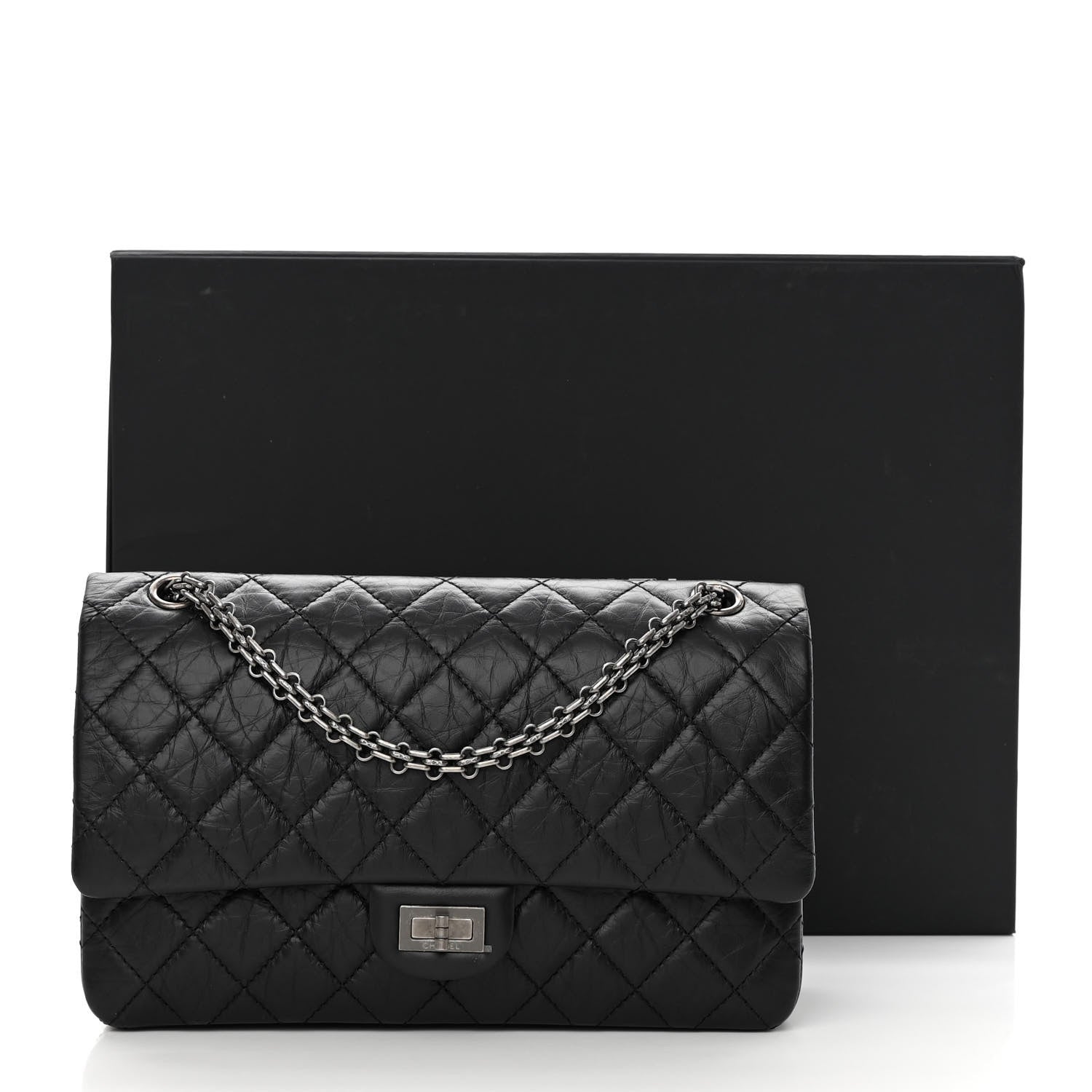 Chanel Aged Calfskin Quilted 2.55 Reissue 226 Flap Black 15 of 15