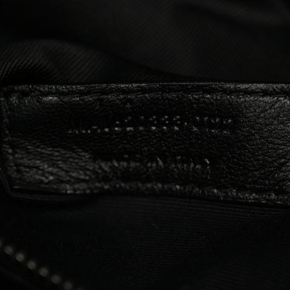 Saint Laurent Lambskin Quilted Toy Loulou Puffer Monogram Monochrome Chain Satchel Black 5 of 9