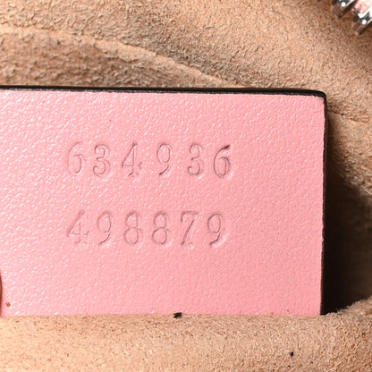 Gucci Calfskin Matelasse Mini GG Marmont Chain Shoulder Bag Wild Rose 7 of 16