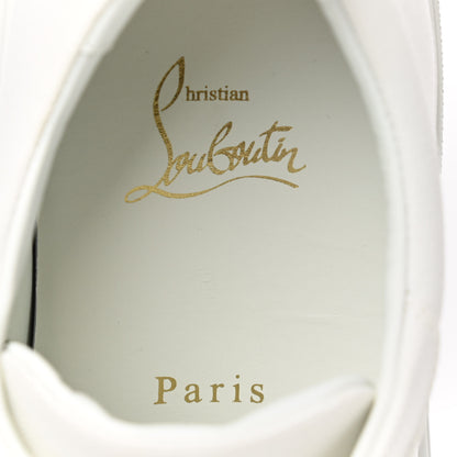 Christian Louboutin Toile Calfskin Simplerui Flat Sneakers 39.5 White 7 of 8