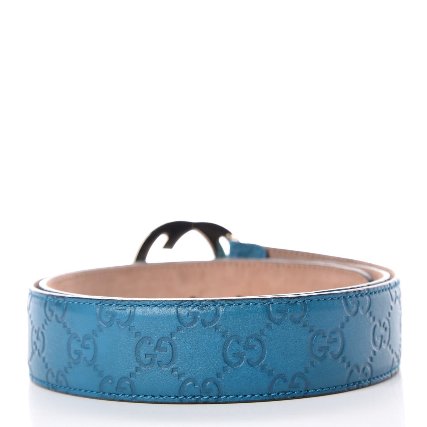 Guccissima Signature Interlocking G 40mm Belt 100 40 Deep Cobalt