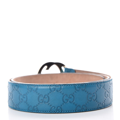 Gucci Guccissima Signature Interlocking G 40mm Belt 100 40 Deep Cobalt 3 of 10