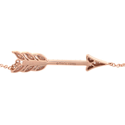 Tiffany 18K Rose Gold Diamond Arrow Bracelet 7 of 8