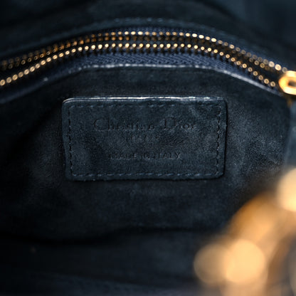 Christian Dior Denim Cannage Studded Mini Lady Dior Navy 6 of 14