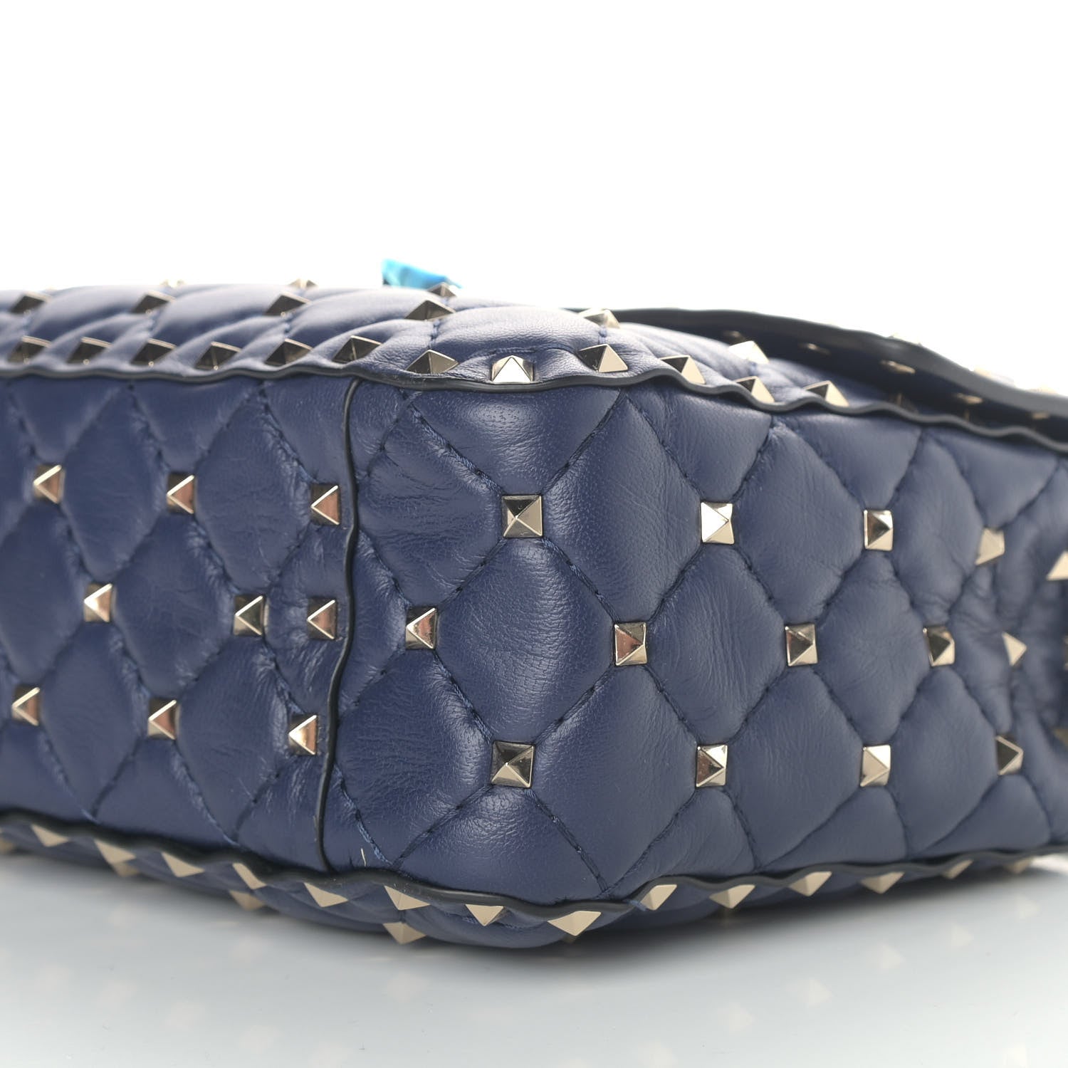 Valentino Garavani Nappa Medium Rockstud Spike Shoulder Bag Marine 8 of 8
