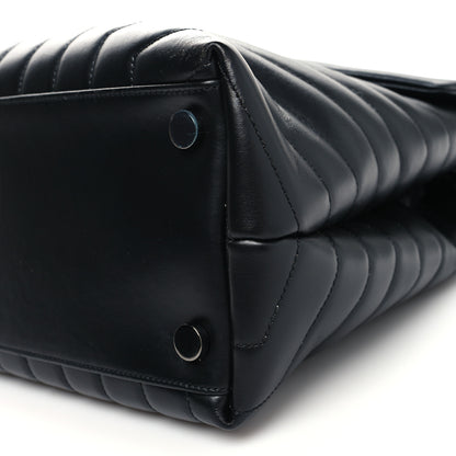 Saint Laurent Calfskin Y Quilted Monogram Monochrome Large Loulou Chain Satchel Black 12 of 12