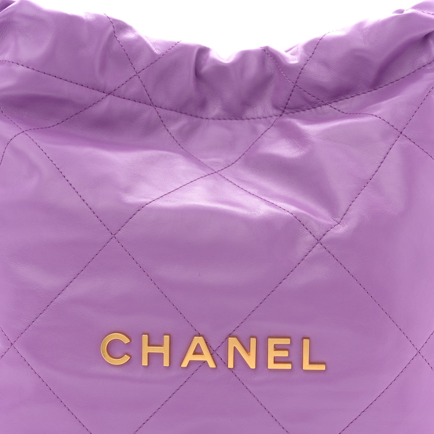 Chanel Shiny Calfskin Quilted Small Chanel 22 Purple 8 of 10