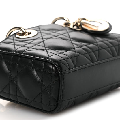 Christian Dior Lambskin Cannage Micro Lady D-Joy Black 9 of 11
