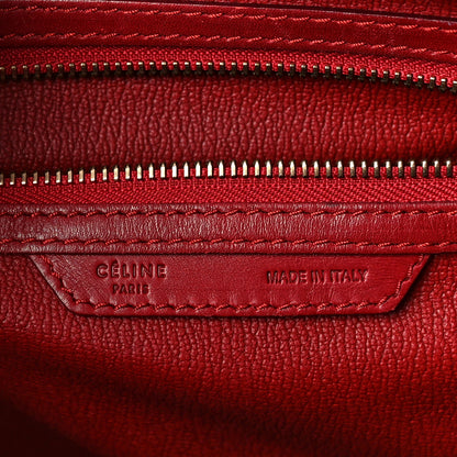 Celine Smooth Calfskin Mini Luggage Red 6 of 13