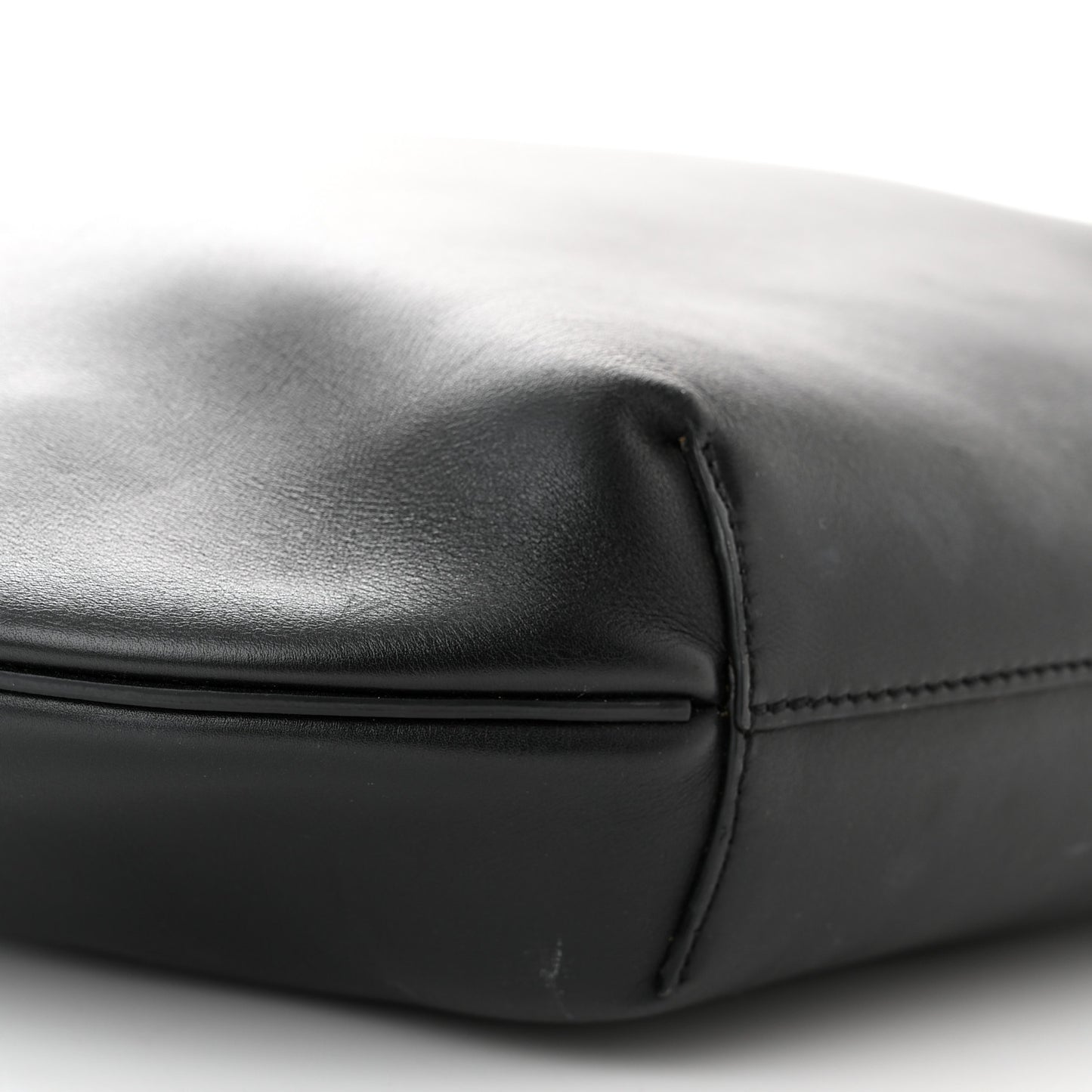 Shiny Nappa Calfskin Paseo Shoulder Bag Black