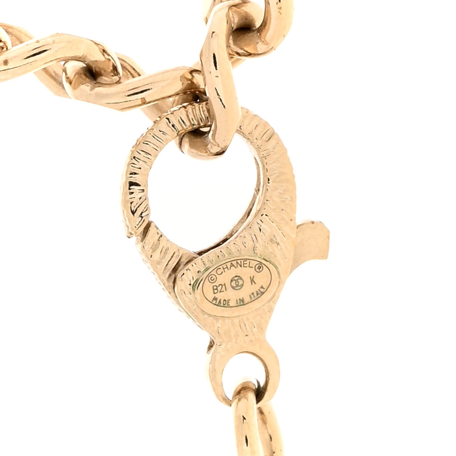 Chanel Lambskin Crystal Pearl CC Heart Drop Necklace Gold Black 4 of 5