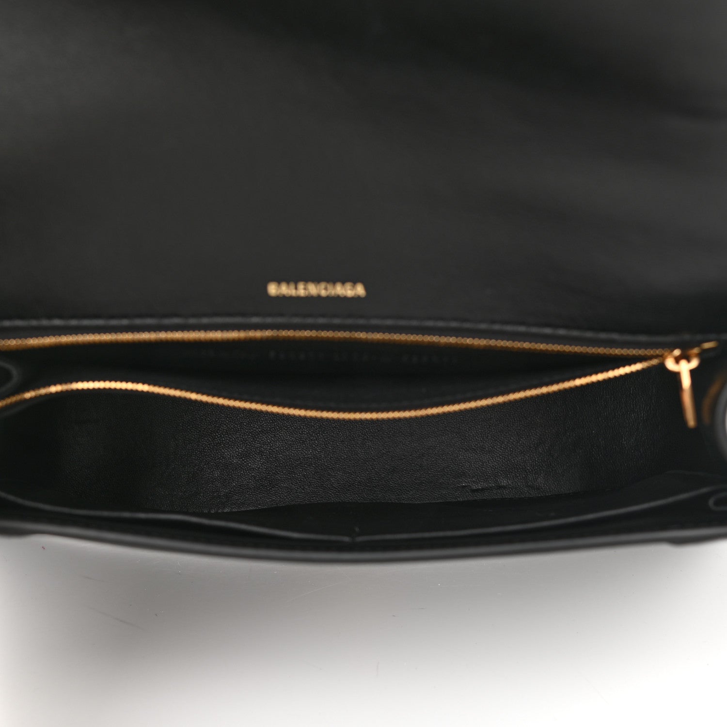 Balenciaga Shiny Box Calfskin Medium Hourglass Top Handle Bag Black 5 of 13