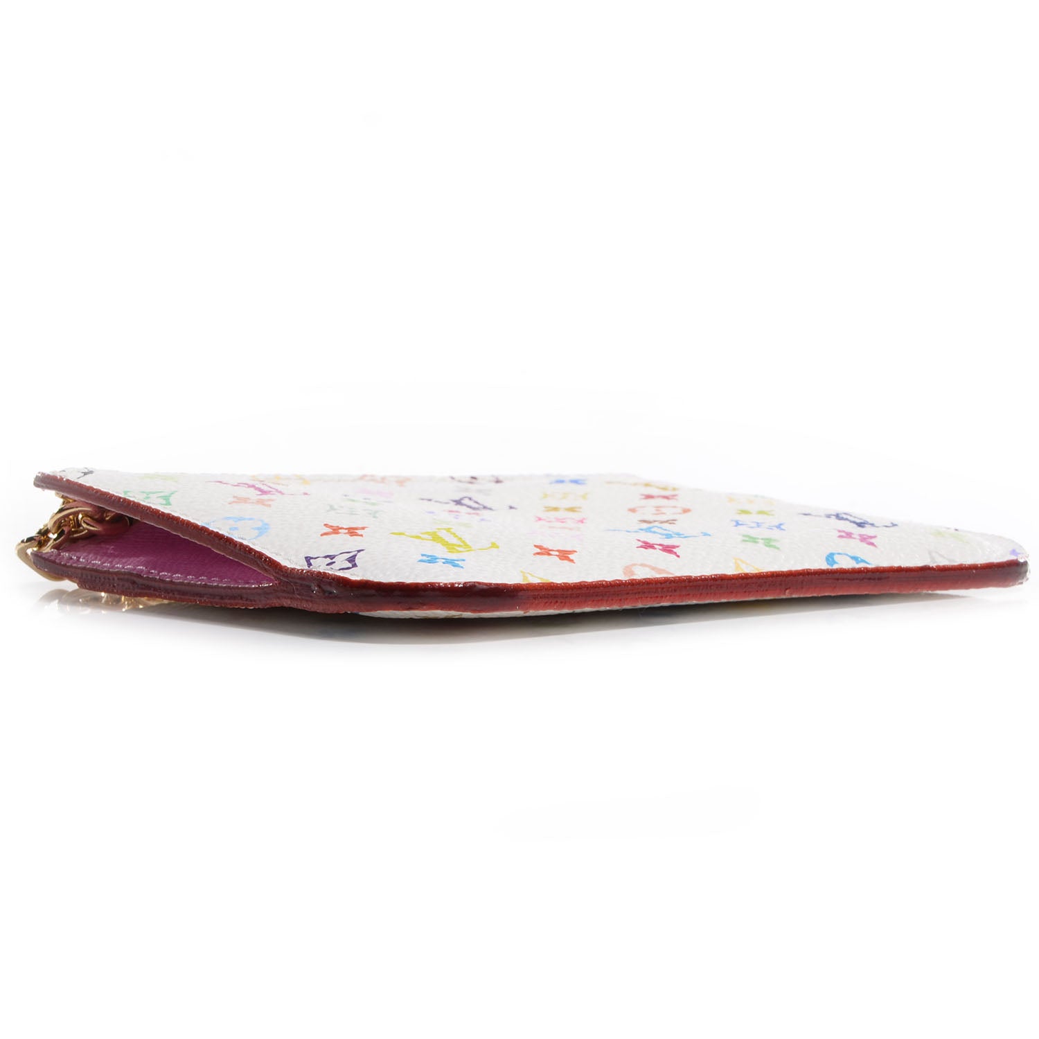 Louis Vuitton Monogram Multicolor Key Pouch White 3 of 7