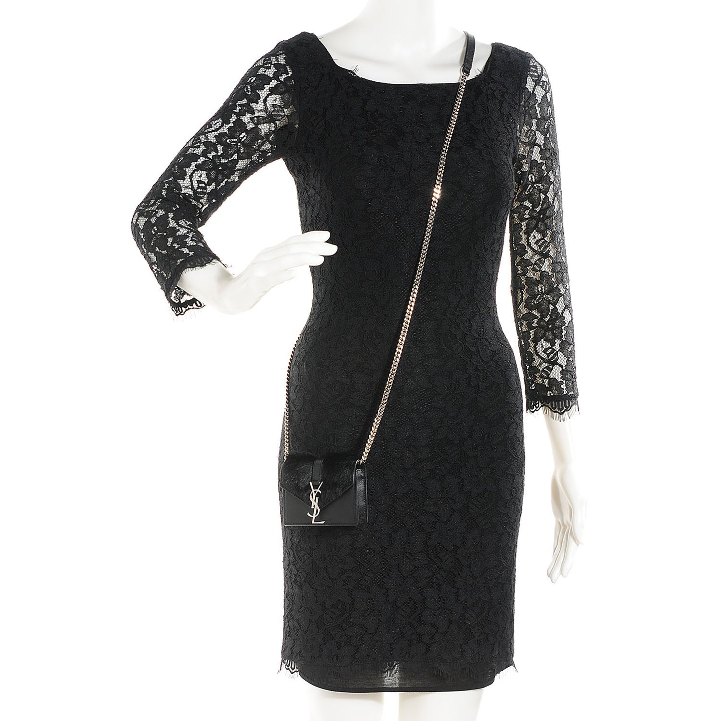 Calfskin Pony Hair Mini Candy Crossbody Black