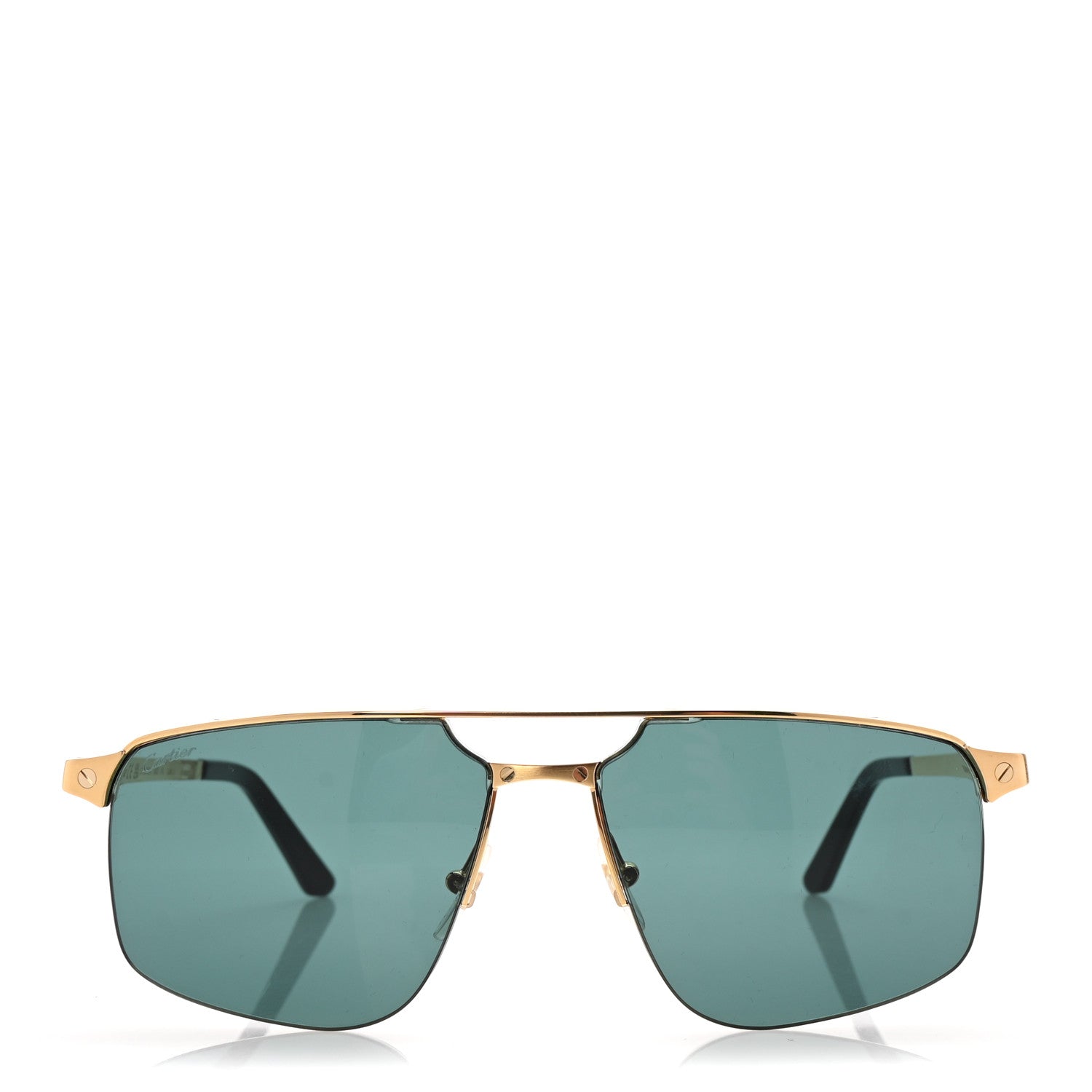 Cartier Metal Santos de Cartier Pilot Sunglasses CT0385S Gold 2 of 8