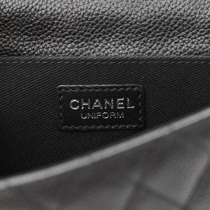 Chanel Grained Calfskin Quilted 2.55 Reissue Flap Belt Bag Clutch Black 6 of 10