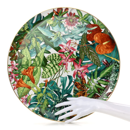 Hermes Porcelain Passifolia Large Round Platter 2 of 7