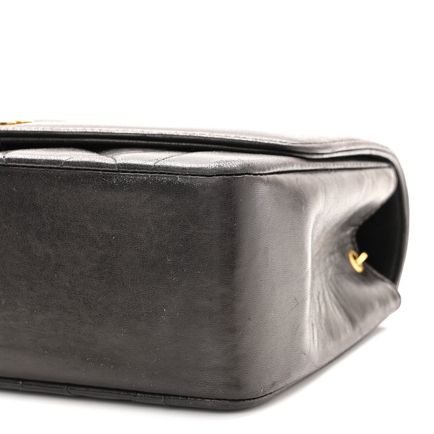 Lambskin Quilted Small Single Flap Black