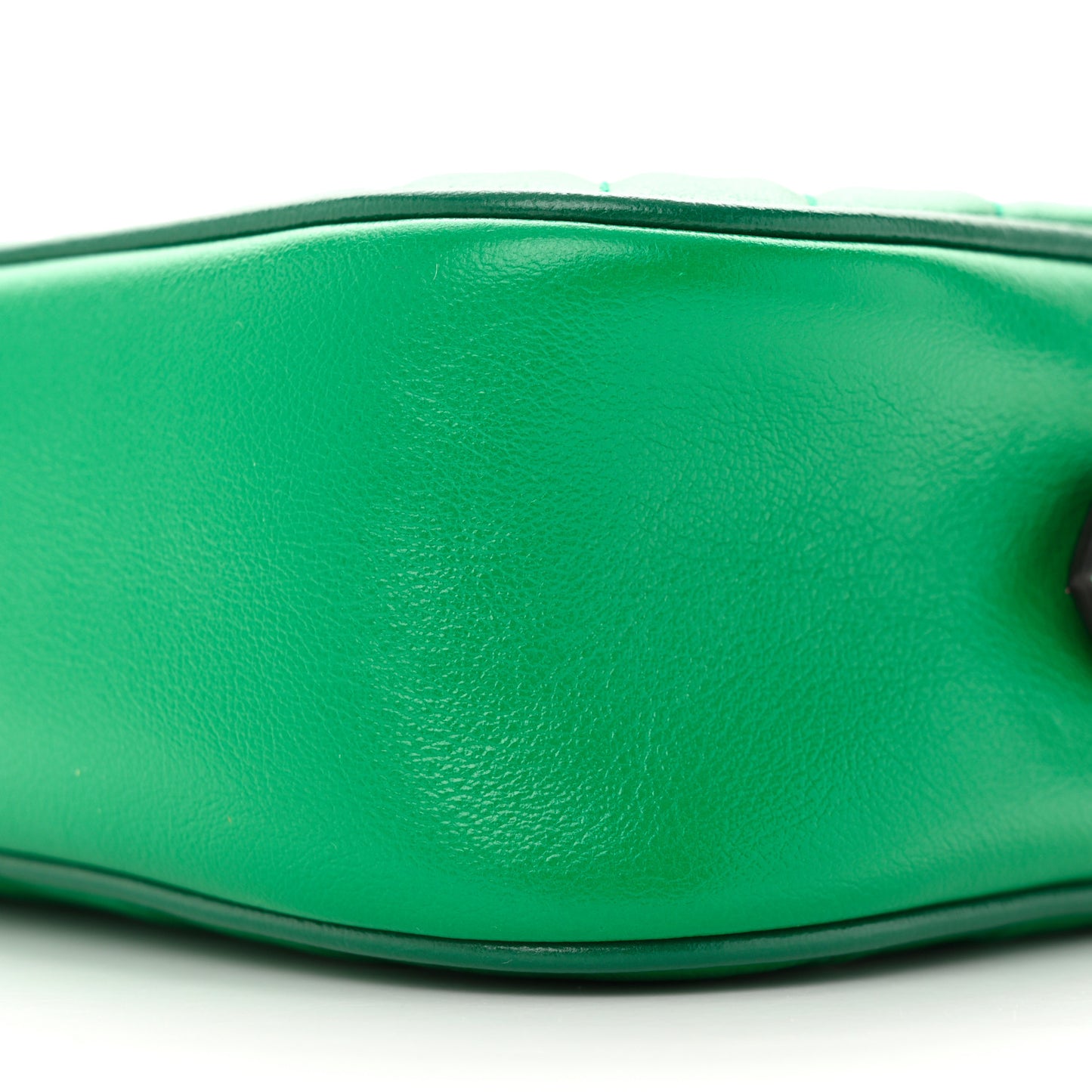 Azalea Calfskin Enamel Matelasse Diagonal Small Torchon GG Marmont Chain Shoulder Bag New Shamarock Emerald