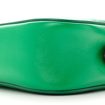 Gucci Azalea Calfskin Enamel Matelasse Diagonal Small Torchon GG Marmont Chain Shoulder Bag New Shamarock Emerald 11 of 12