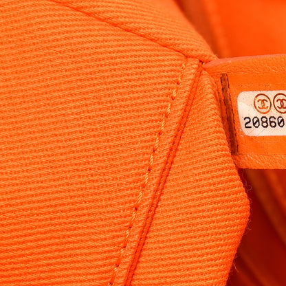 Chanel Canvas Small Deauville Tote Orange 6 of 10