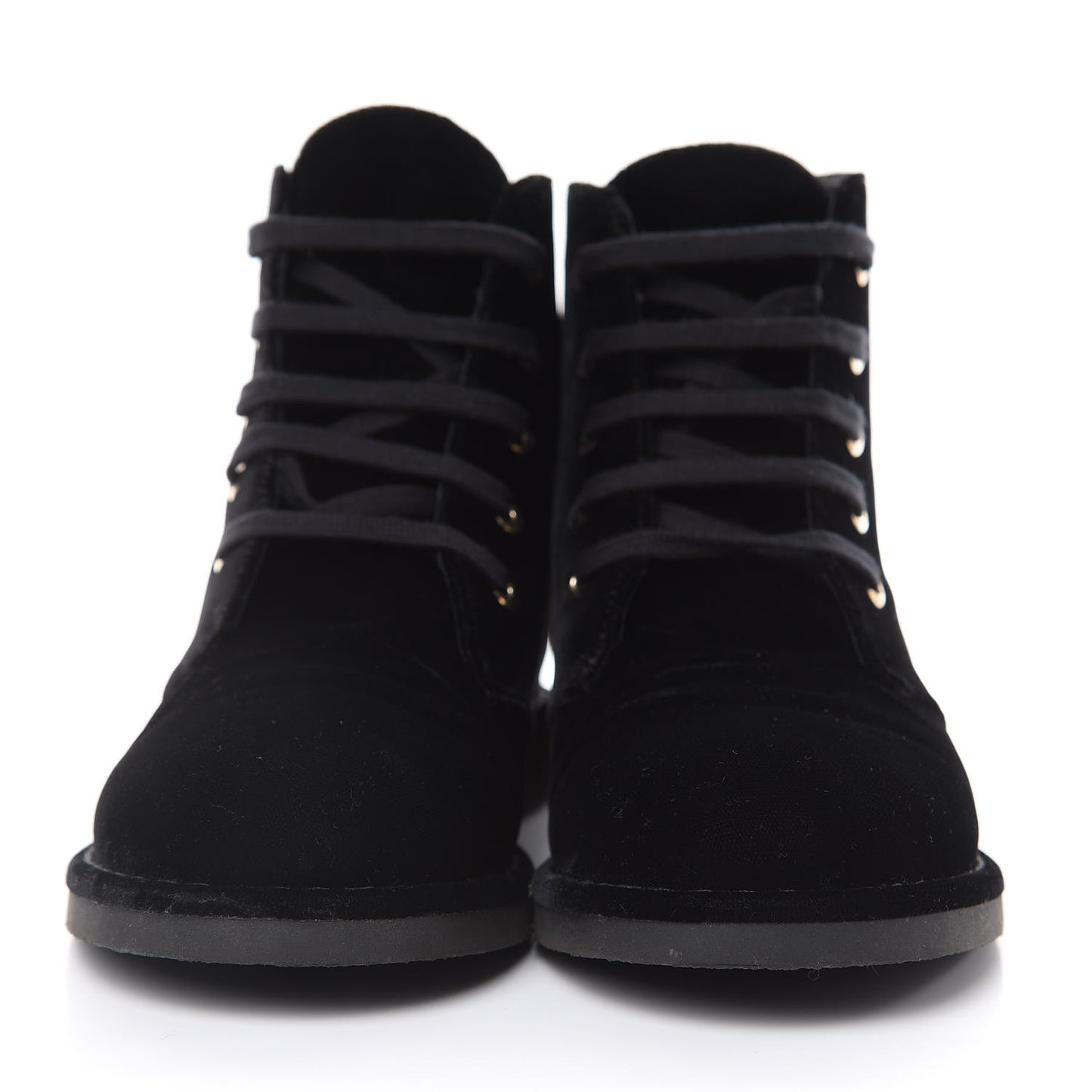 Velvet CC Lace Up Boots 36.5 Black
