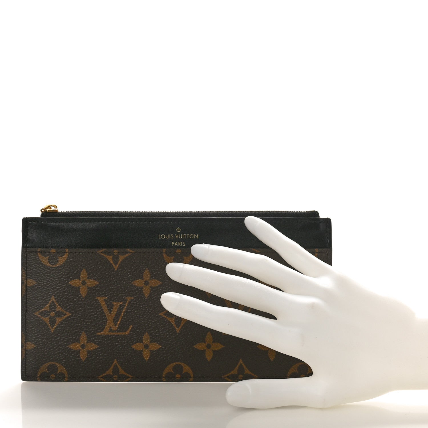 Louis Vuitton Monogram Slim Purse Black 2 of 8