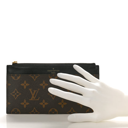 Louis Vuitton Monogram Slim Purse Black 2 of 8