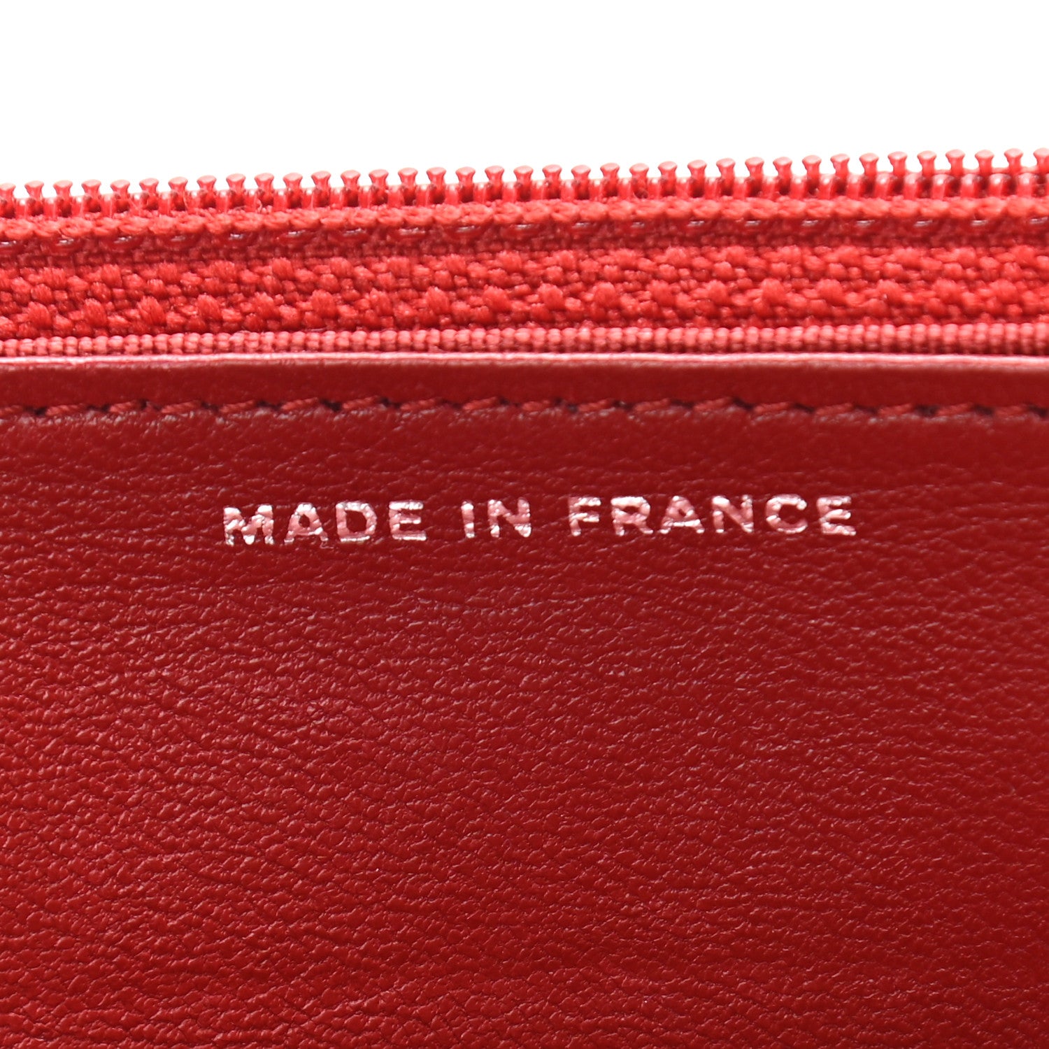 Chanel Lambskin Quilted Wallet On Chain WOC Red 7 of 14