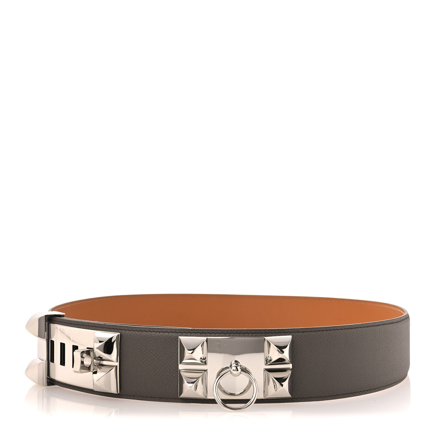Hermes Epsom 55mm Collier De Chien CDC Belt 90 36 Etain 1 of 6