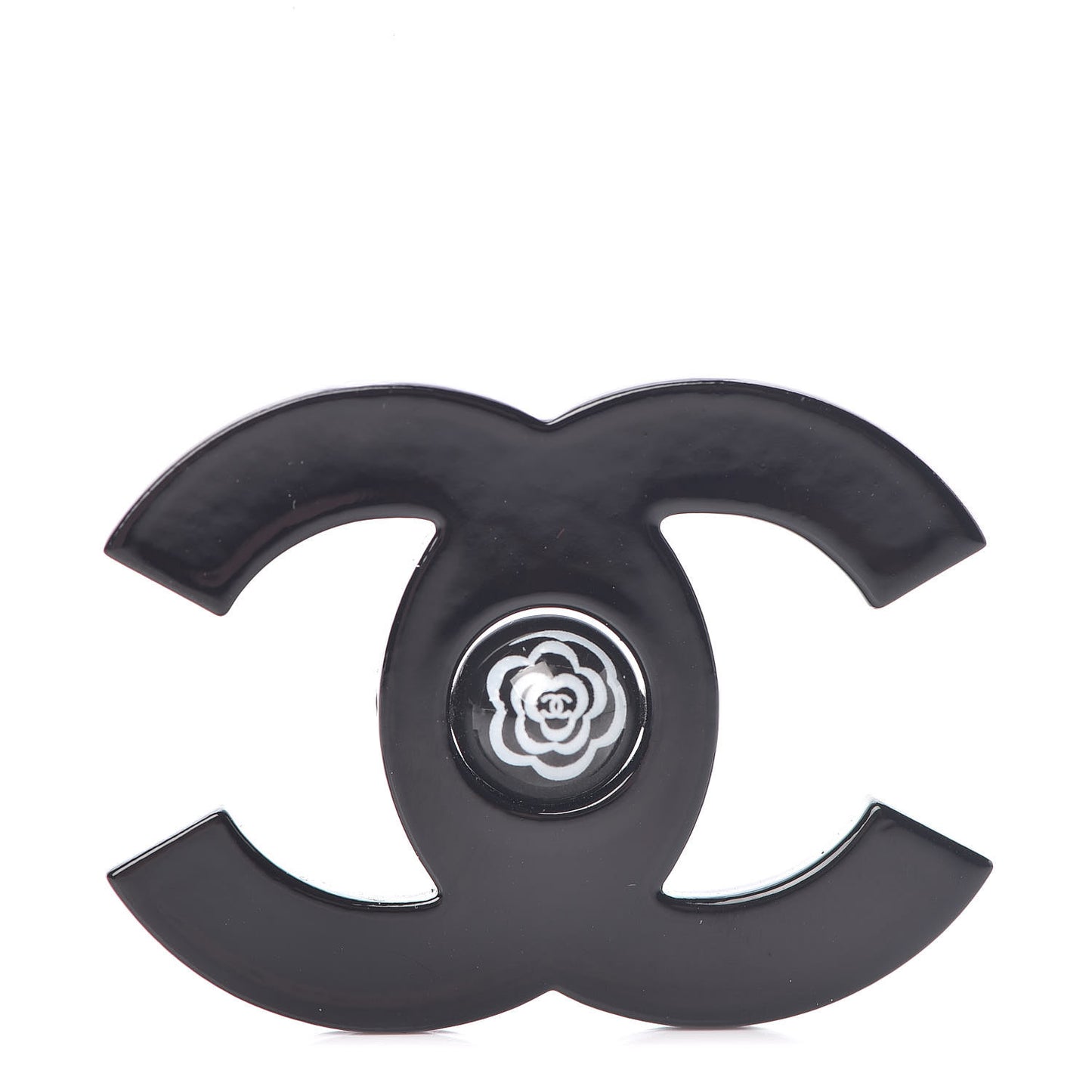 Resin CC Mademoiselle Brooch Black