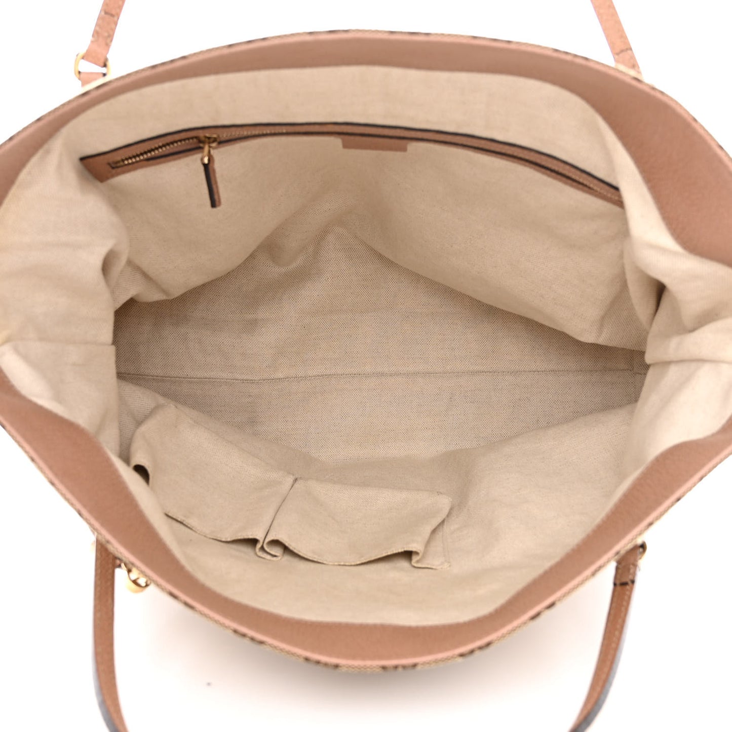 Monogram Large Bree Foldover Tote Beige Soft Pink