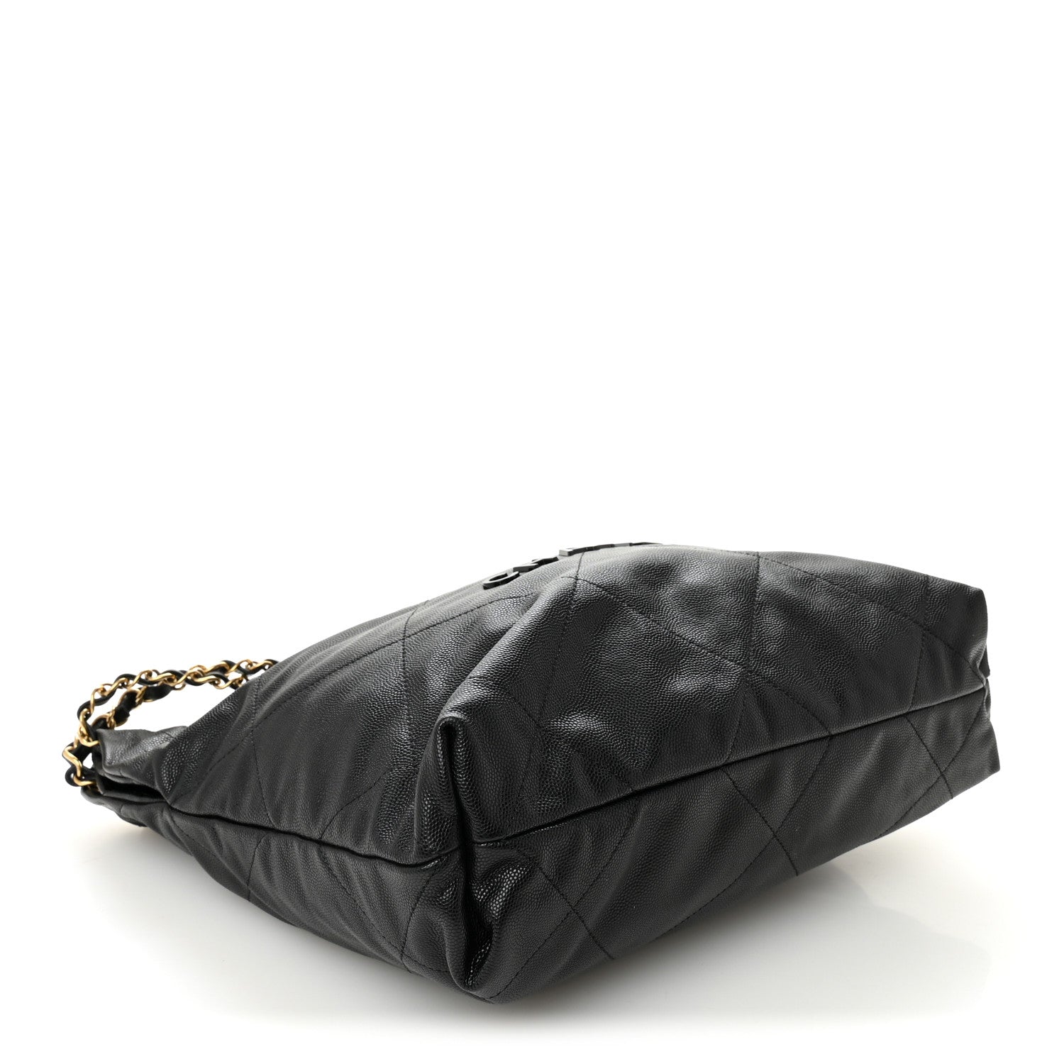 Chanel Shiny Caviar Quilted Monochrome Small Chanel 22  Black 4 of 10