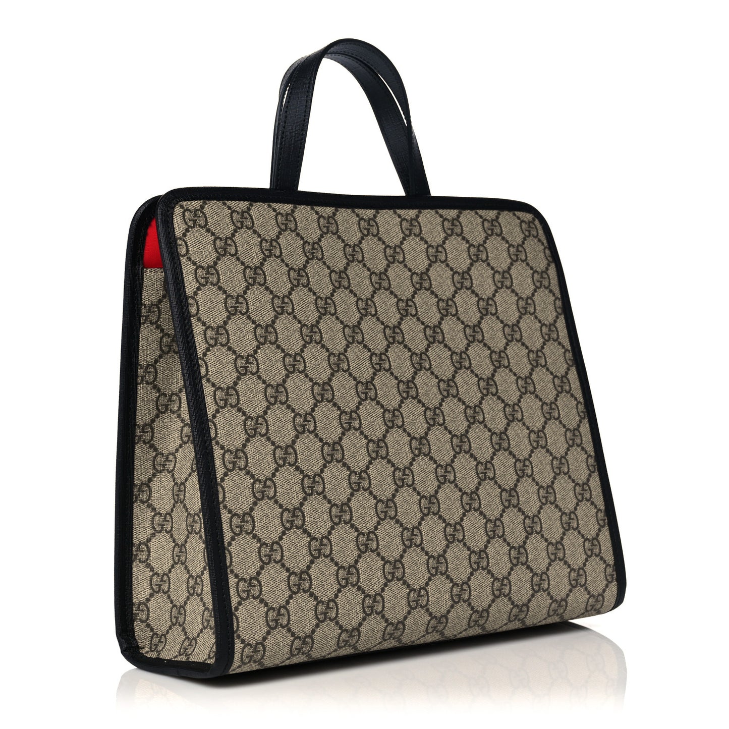 GG Supreme Monogram Cat Childrens Tote Black