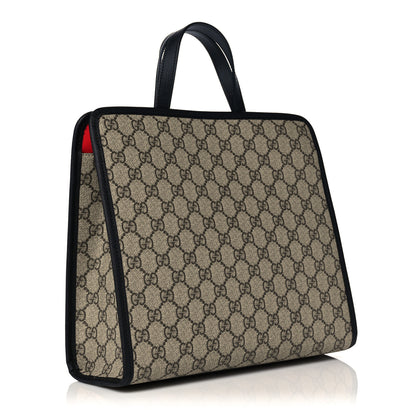 Gucci GG Supreme Monogram Cat Childrens Tote Black 3 of 10