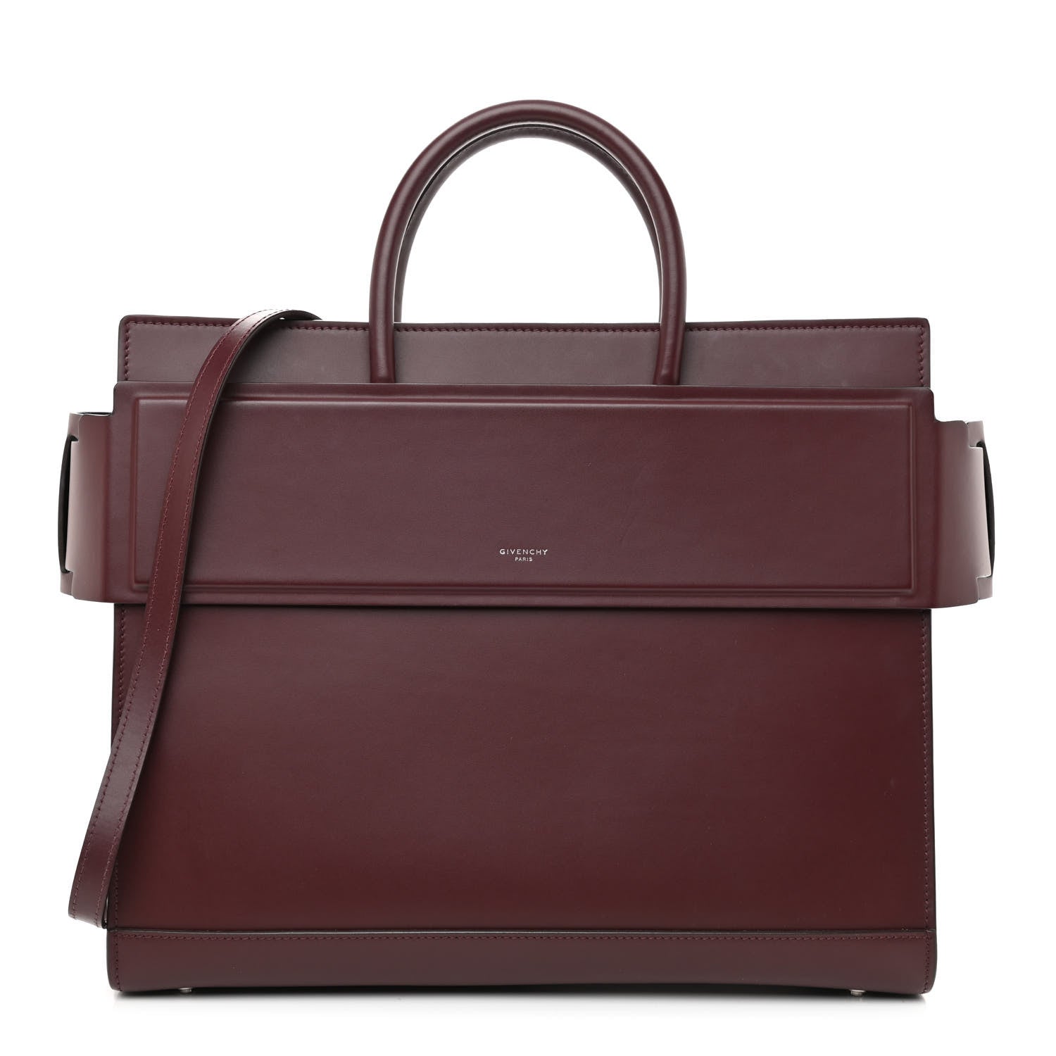Givenchy Smooth Calfskin Medium Horizon Satchel Oxblood 1 of 9