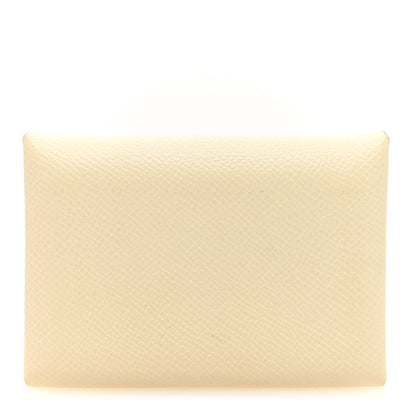 Hermes Epsom Calvi Duo Card Case Craie 1 of 7