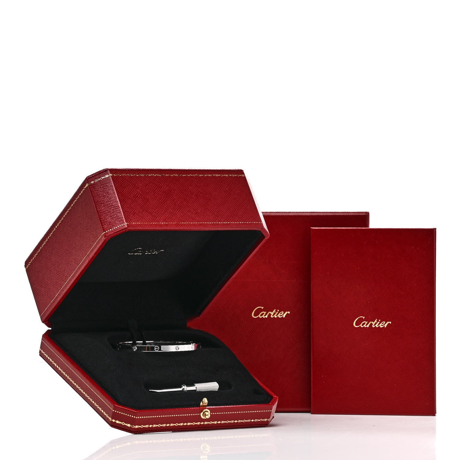 Cartier 18K White Gold 6 Diamond Small LOVE Bracelet 18 7 of 7