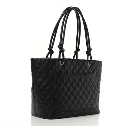Chanel Calfskin Quilted Large Cambon Tote Black 3 of 10