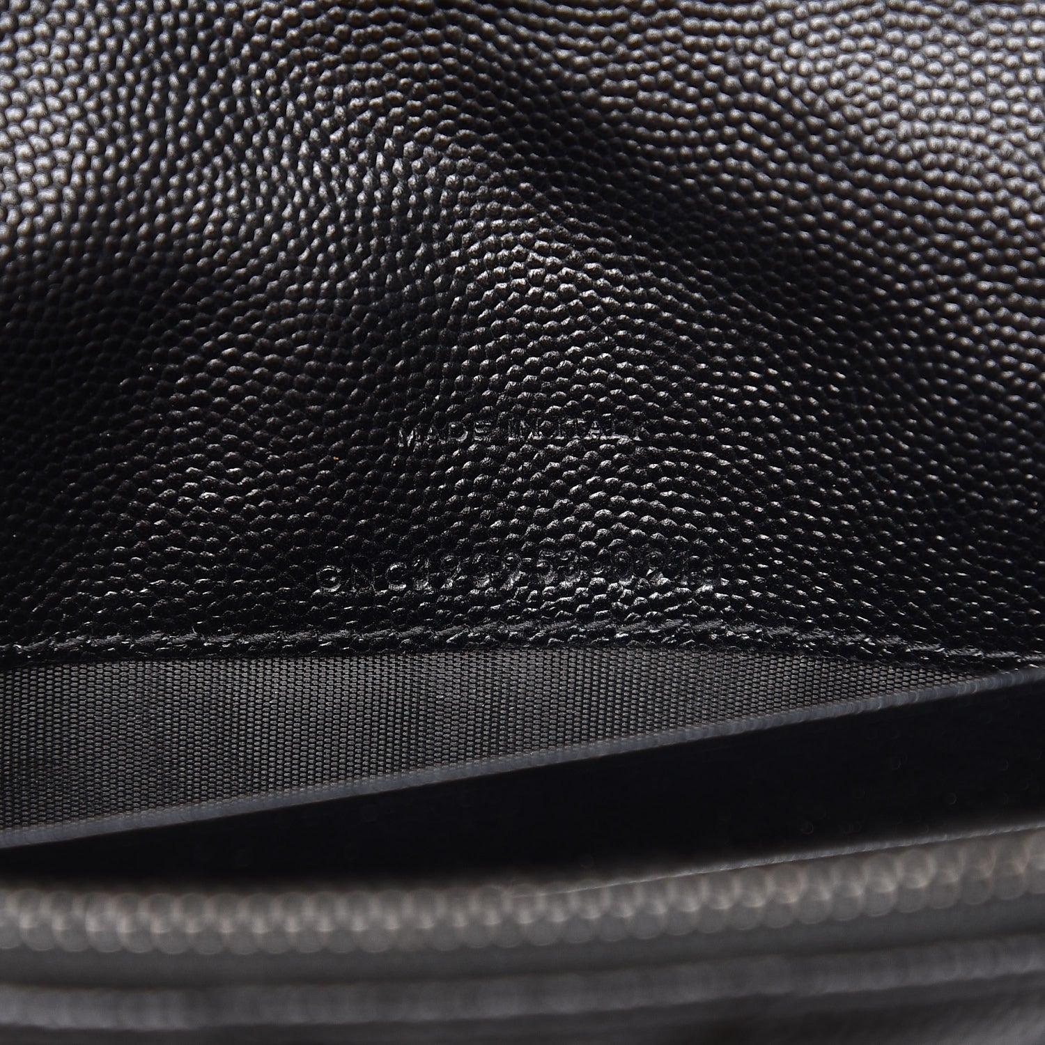 Saint Laurent Grain De Poudre Matelasse Chevron Monogram Envelope Chain Wallet Black 7 of 7