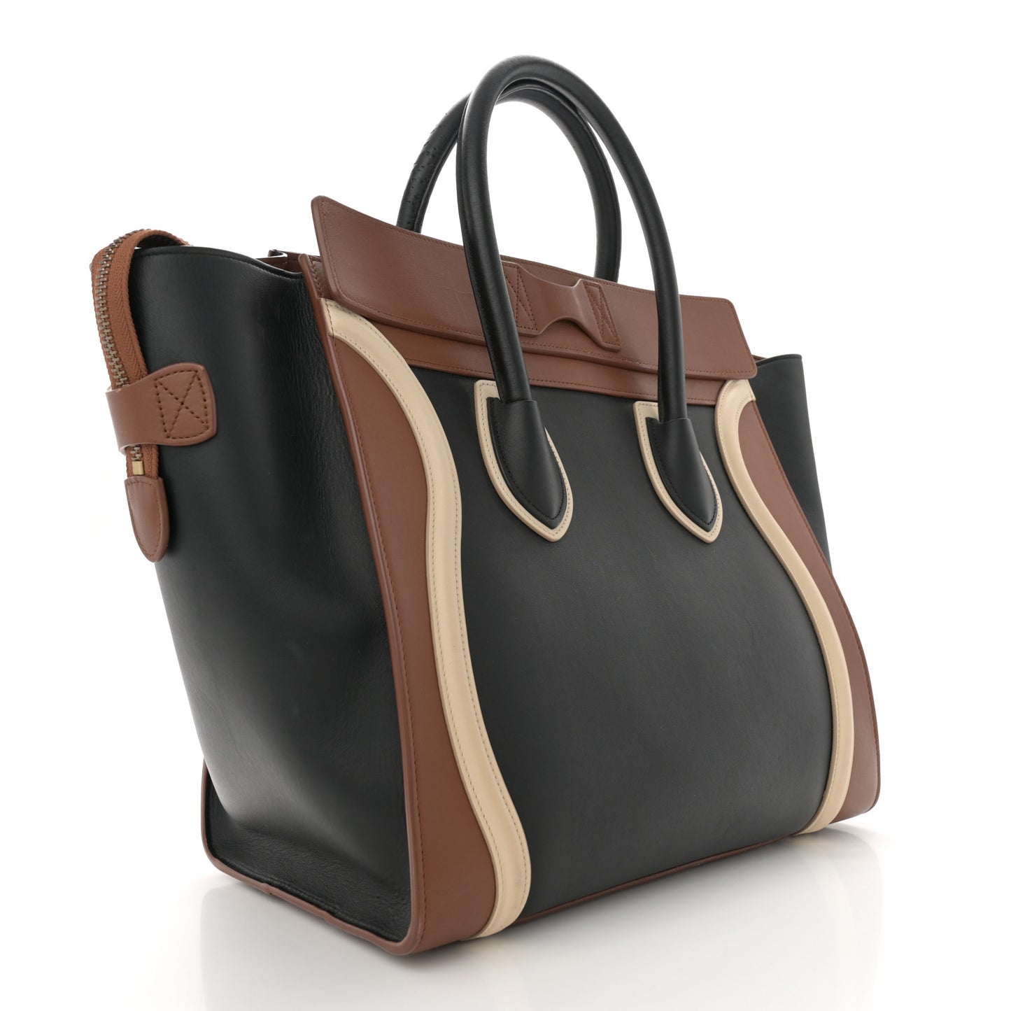 Smooth Calfskin Mini Tri-Color Luggage Multicolor