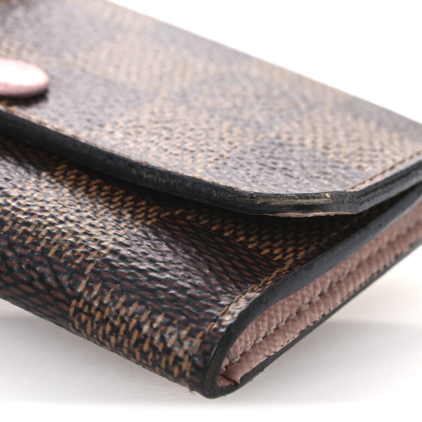 Damier Ebene Multicles 6 Key Holder Rose Ballerine