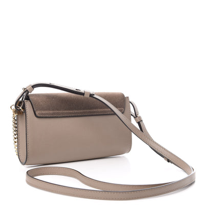 Chloe Suede Calfskin Mini Faye Shoulder Bag Motty Grey 3 of 11