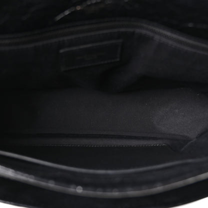 Saint Laurent Crinkled Calfskin Matelasse Monogram Medium Niki Chain Satchel Black 4 of 9