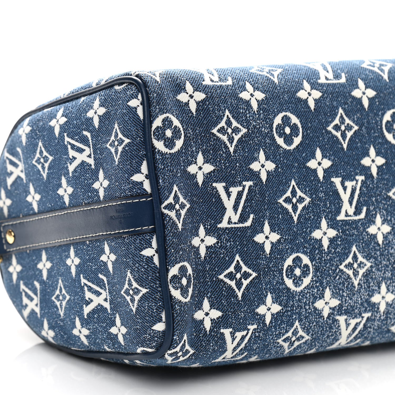 Louis Vuitton Monogram Jacquard Denim Speedy Bandouliere 25 Bleu 8 of 9