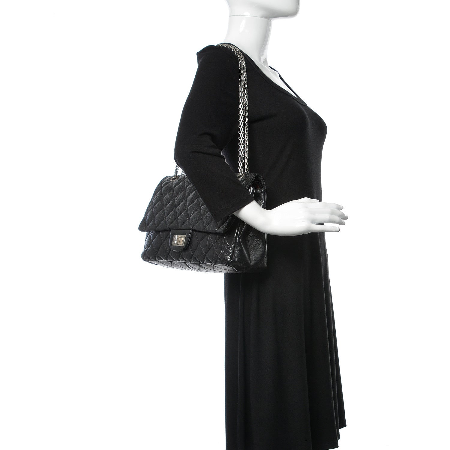 Chanel Aged Calfskin Quilted 2.55 Reissue 227 Flap Black 2 of 15