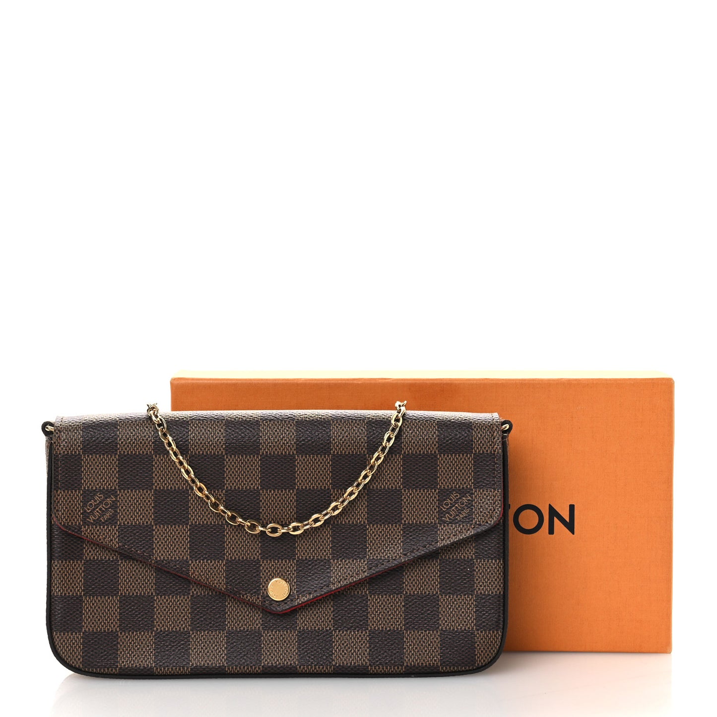 Damier Ebene Pochette Felicie Chain Wallet