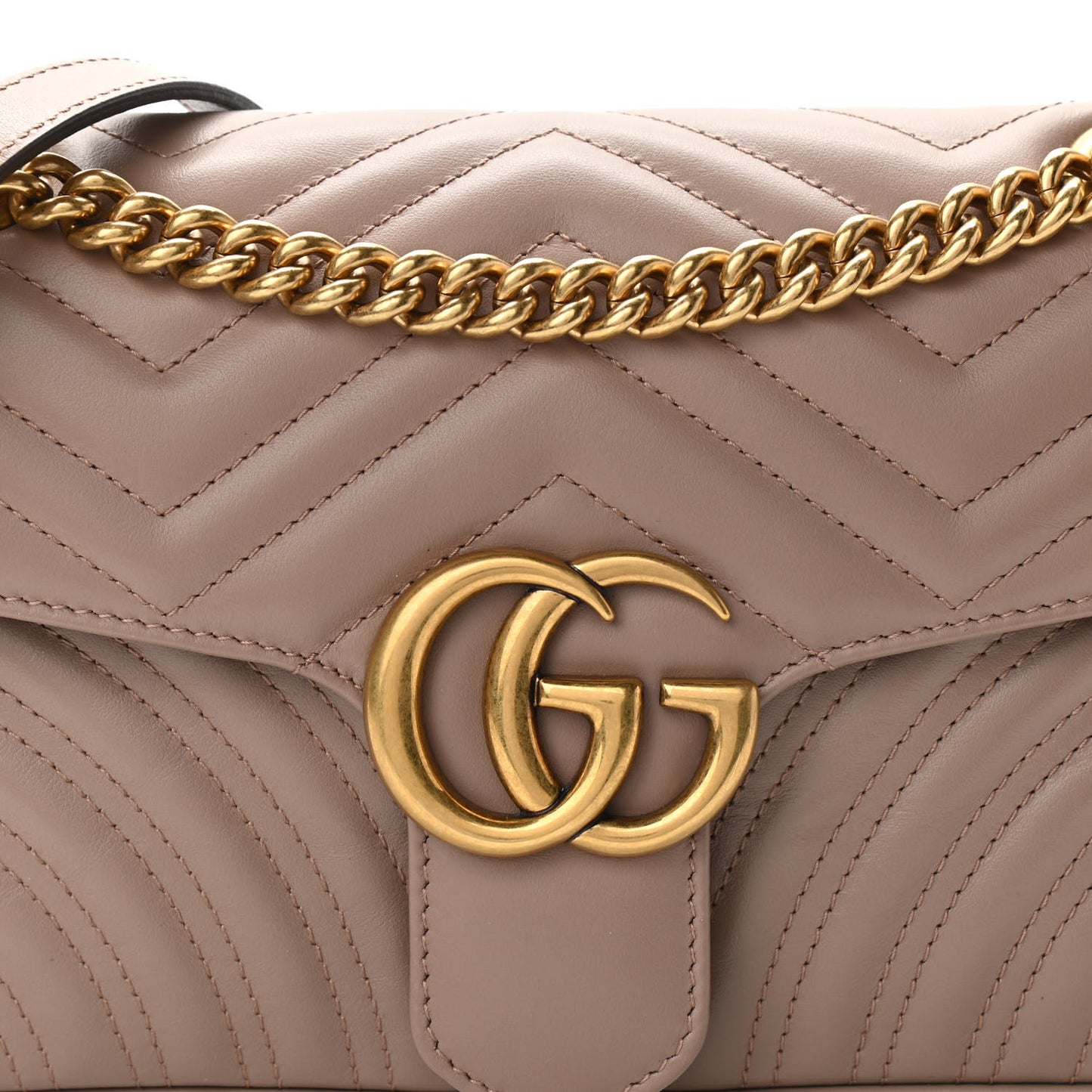 Calfskin Matelasse Small GG Marmont Shoulder Bag Porcelain Rose