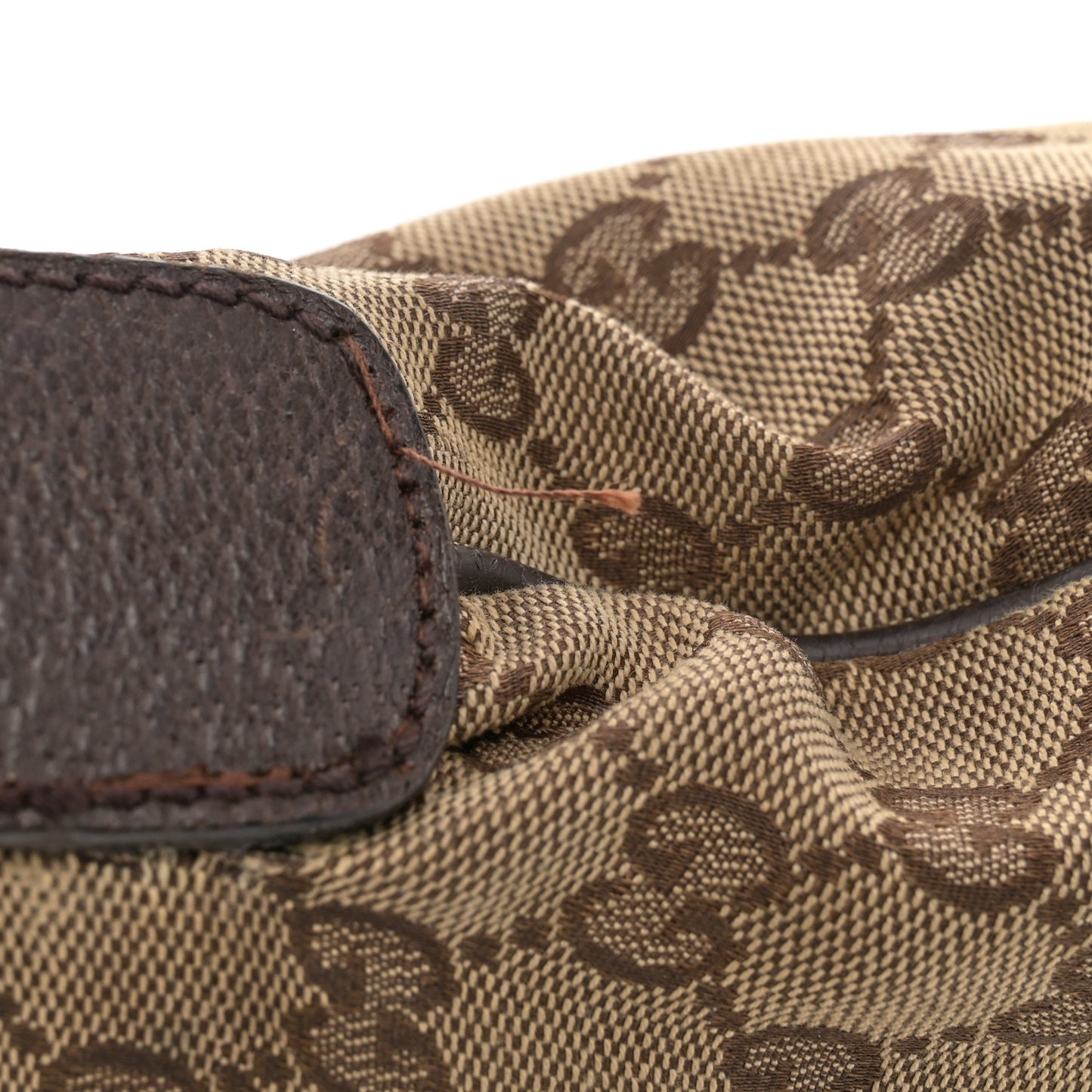 Monogram Web Medium Half Moon Hobo Dark Brown