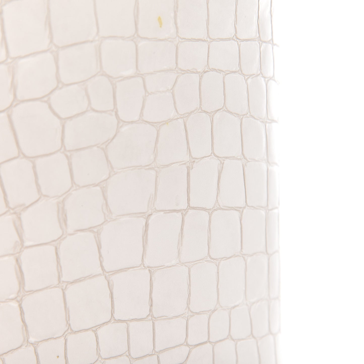 Embossed Crocodile Effect Bucket Bag Ivory